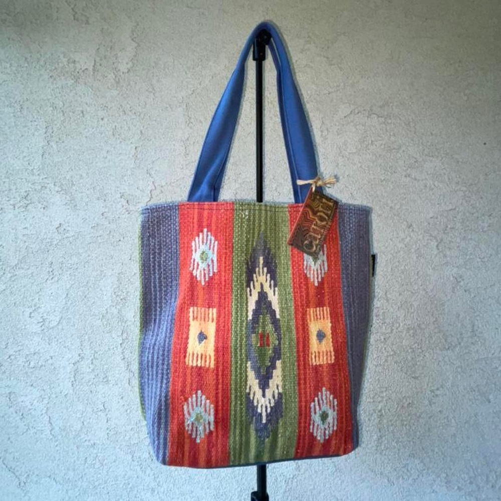 Catori Aztec Pattern Canvas Tote/Book Bag